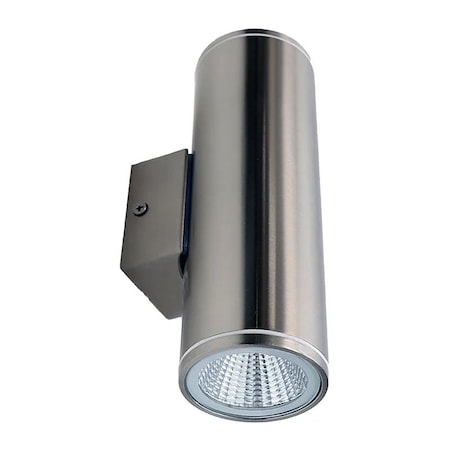 Westgate 2 1/2 in. 12V Wall Mount Outdoor Cylinder Up/Downlight 3CCT Selectable, 10W, Brushed Nickel WMC2-12V-UDL-MCT-BN